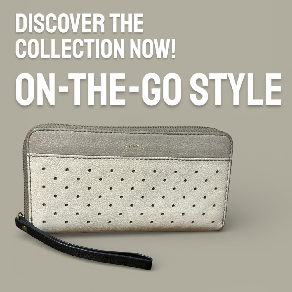 Fossil Black and White Polka Dot Wallet - Picture 4 of 11